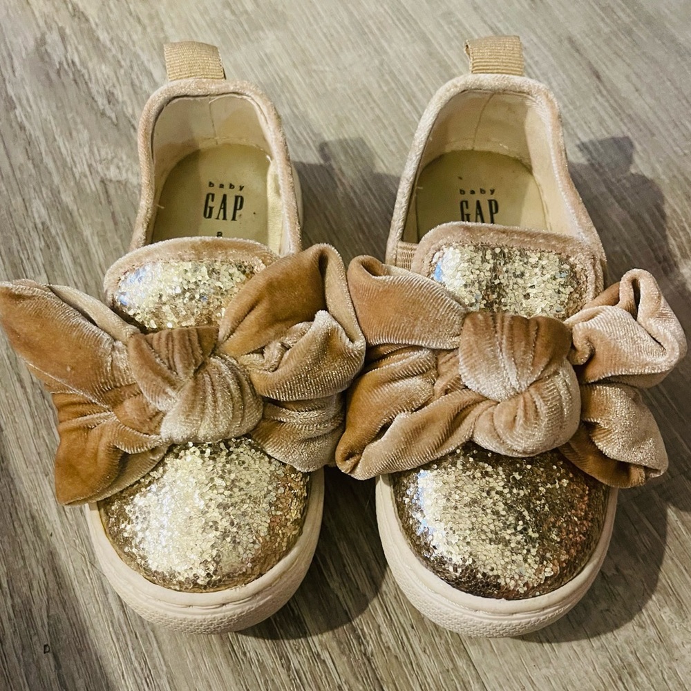 Baby Gap gold shoes